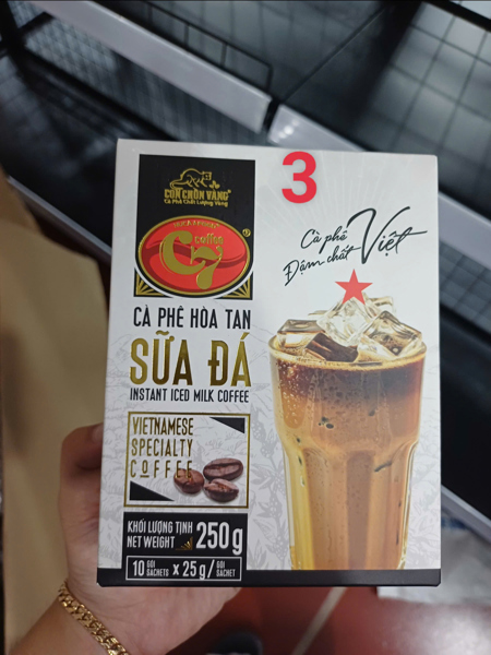 Cà phê hòa tan 3IN1 sữa đá C7 hộp 250g