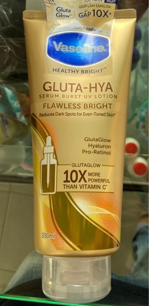 Dưỡng thể Vaseline gluta-hya vàng 330ml