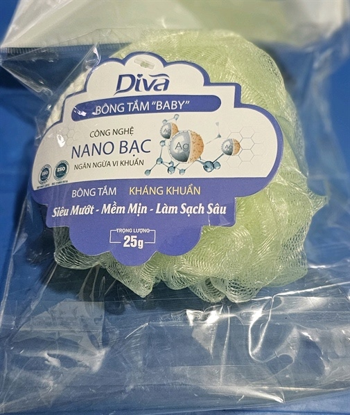 Diva bông tắm kháng khuẩn Diva Nano 25GR