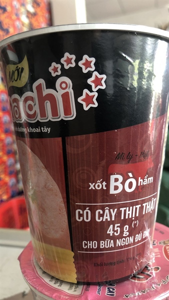 Omachi - Mì ly 113g xốt bò hầm (cây thịt)