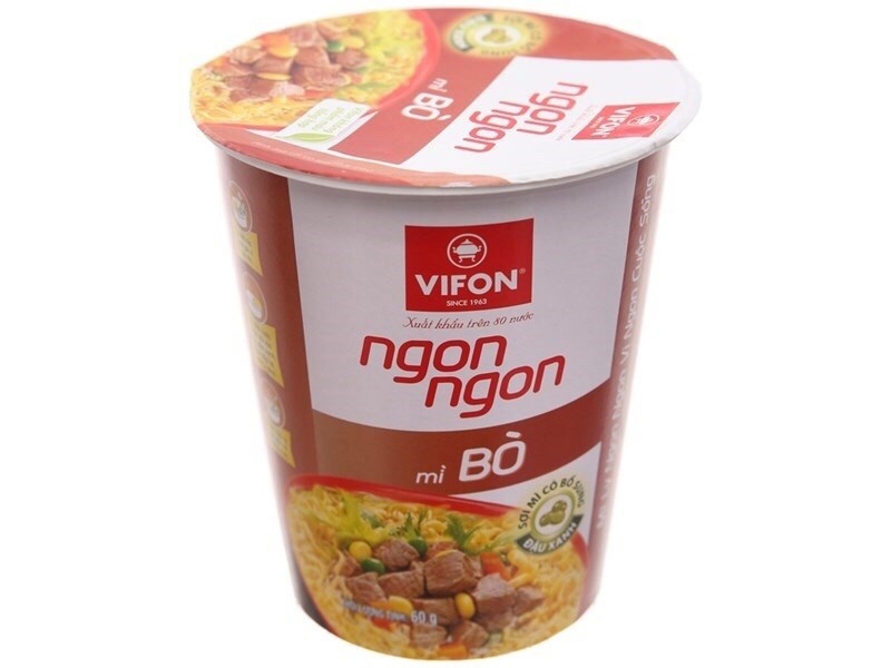 Vifon - Mì ly Ngon Ngon 60g vị bò