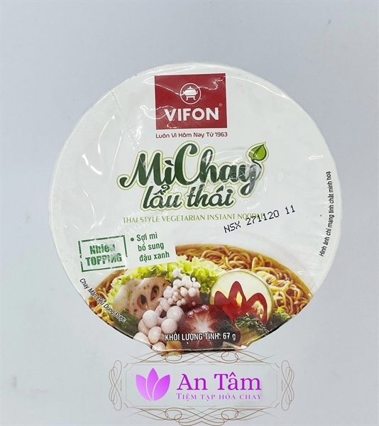 Vifon - Mì chay lẩu thái ly 67g