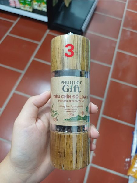 Cối xay tiêu đỏ loại 1 gỗ 50GR