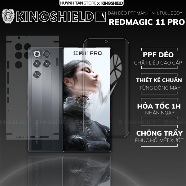 Dán PPF REDMAGIC 11 PRO FULL BODY nhám chống trầy xướt ít bám vân tay KINGSHIELD