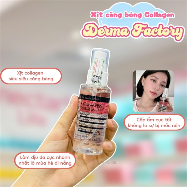 (VAT) Xịt khoáng Collagen Derma Factory Serum Mist 80ml