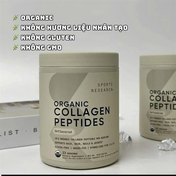 Sports Research Organic Collagen Peptides 227g
