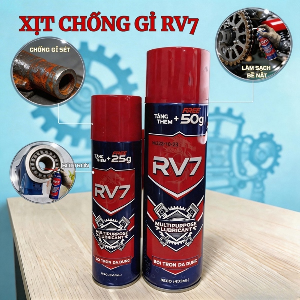 Chai Xịt Bôi Trơn Chống Rỉ RV7