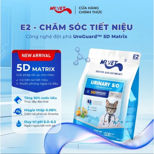Hạt thức ăn cho mèo MrVet E2