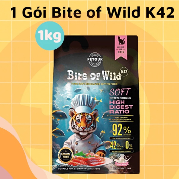Hạt thức ăn cho mèo con Bite of wild kitten K42