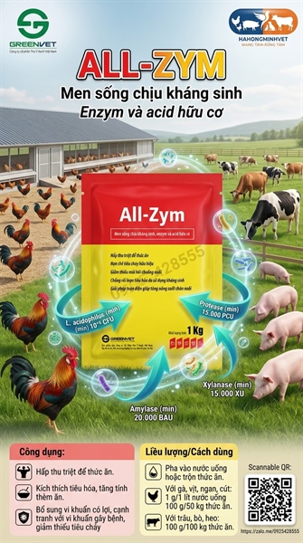 All-Zym 1kg (10x1) (men sống )