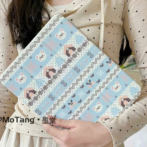 CASE IPAD SỌC XANH GẤU NHÀ - AIR 6/7