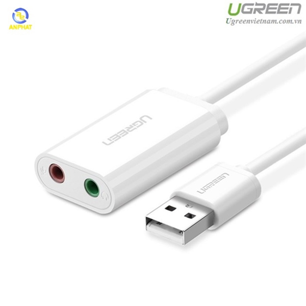 Cáp chuyển từ USB 2.0 to 3.5mm Ugreen UG-30143 (Card sound USB)