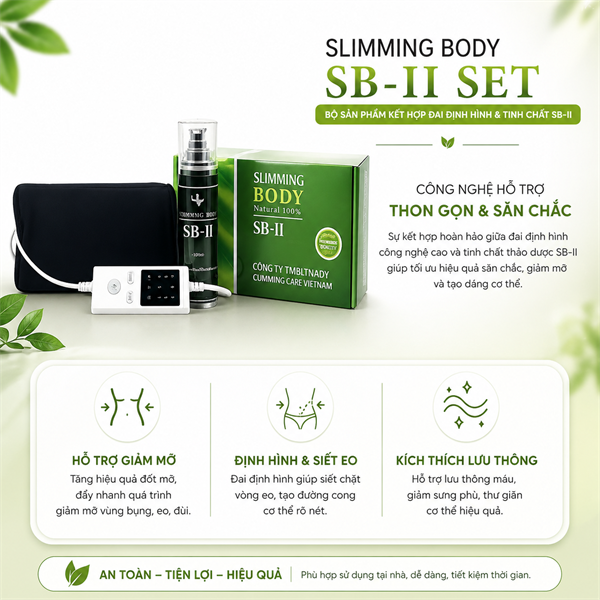 BỘ Ủ NÓNG TAN MỠ SB-II (CẢI TIẾN) - TINH DẦU 100ML