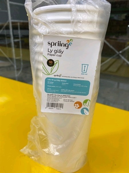 Lốc 10 ly giấy Spriing 650ml