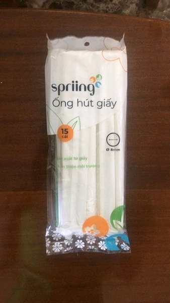 Lốc 15 ống hút giấy 8MM