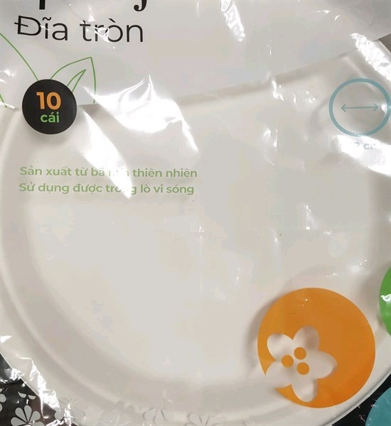 Spriing lô 10 đĩa tròn mía 22CM