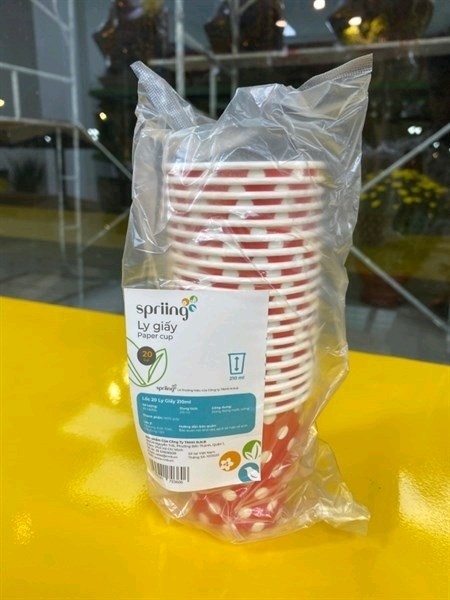 Spriing lốc 20 ly giấy 210ml