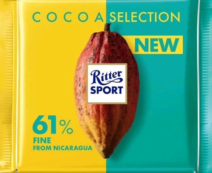 Ritter Sport chocolate refined dark 61% cocoa 100 G