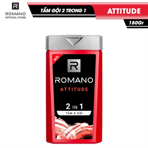Romano - Sữa Tắm&Dầu gội 2in1 180g Attitude