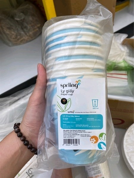 Lốc 10 ly giấy Spriing 360ml
