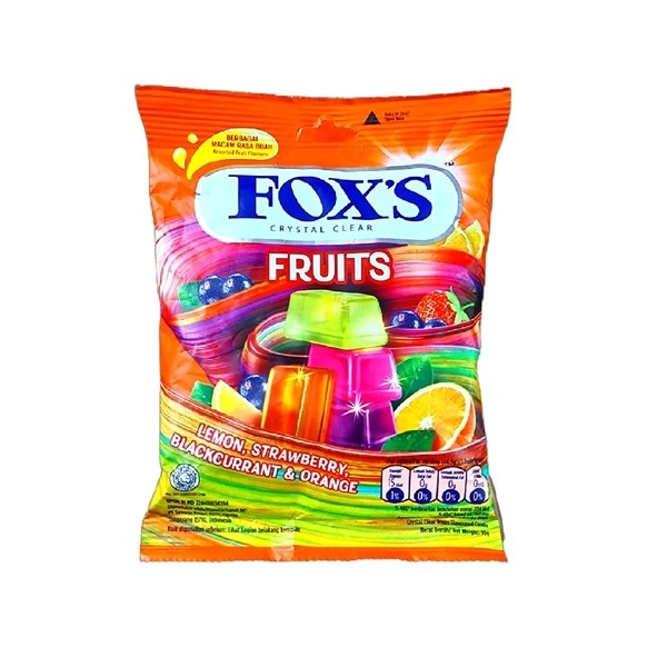 Kẹo fox's vị trái cây hỗn hợp 4 loại 90g