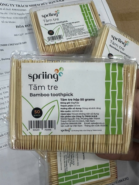 Spriing tăm tre hộp 50g