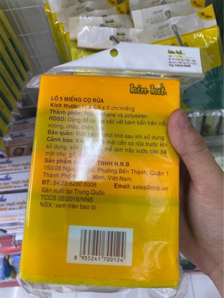 NNB - Lô 5 miếng cọ rửa kinkit