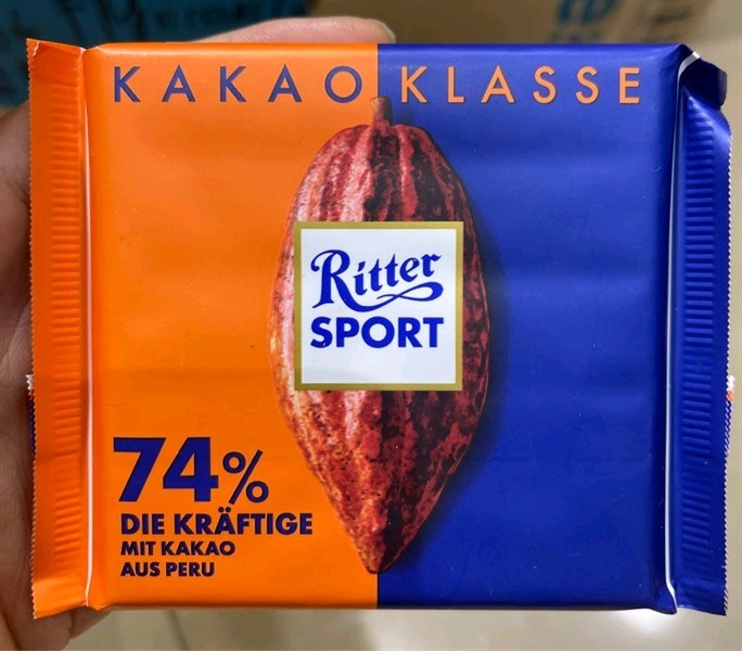Chocolate Ritter Sport 74% Ca Cao 100 G