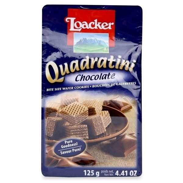 Bánh Xốp Loacker quadratini chocolate 125g