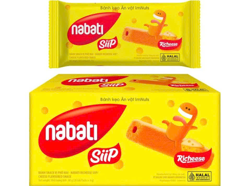 Bánh snack vị phô mai nabati richeese siip 4g