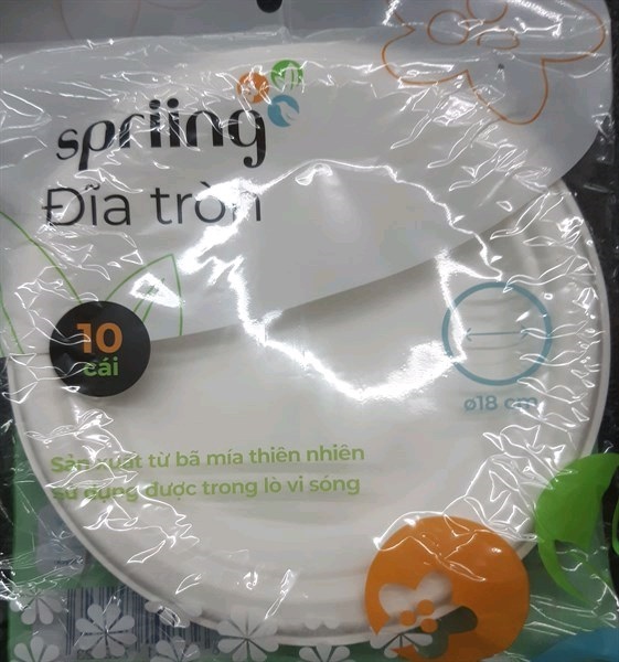 Spriing lô 10 đĩa tròn mía 18CM