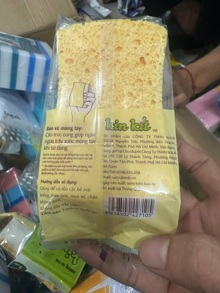 Miếng cọ rửa không trầy 3 lớp Kinkit