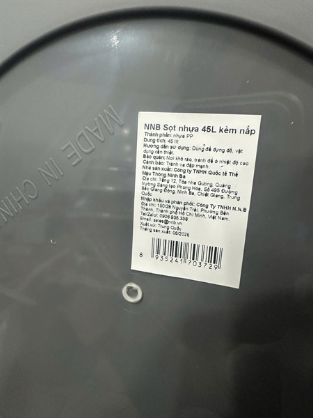 Sọt nhựa 45l kèm nắp