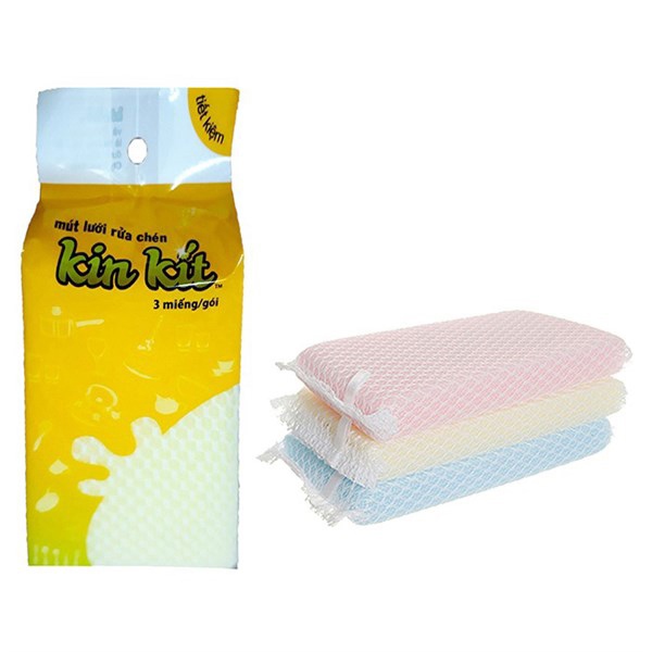 NNB - Lô 3 mút lưới rửa chén Kinkit