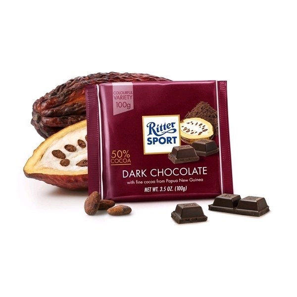 Socola Ritter Sport 50% cocoa dark chocolate 100g