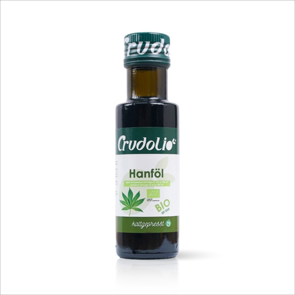 Dầu hạt gai dầu hữu cơ ép lạnh nguyên chất 100ml - Crudolio