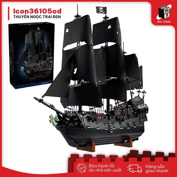 Đồ chơi lắp ghép mô hình Tàu ngoc trai đen Cướp biển vùng Caribbean | 2862 PCS