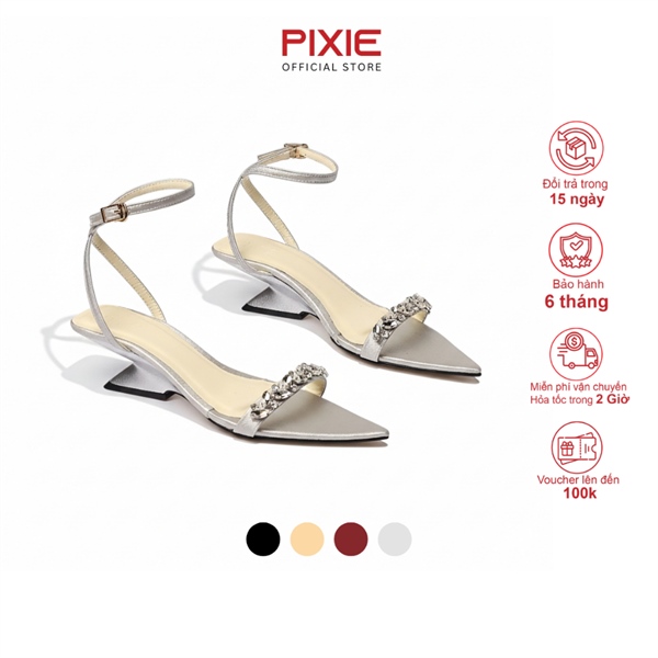 Giày Sandal 5cm Quai Đá Gót Khuyết H439
