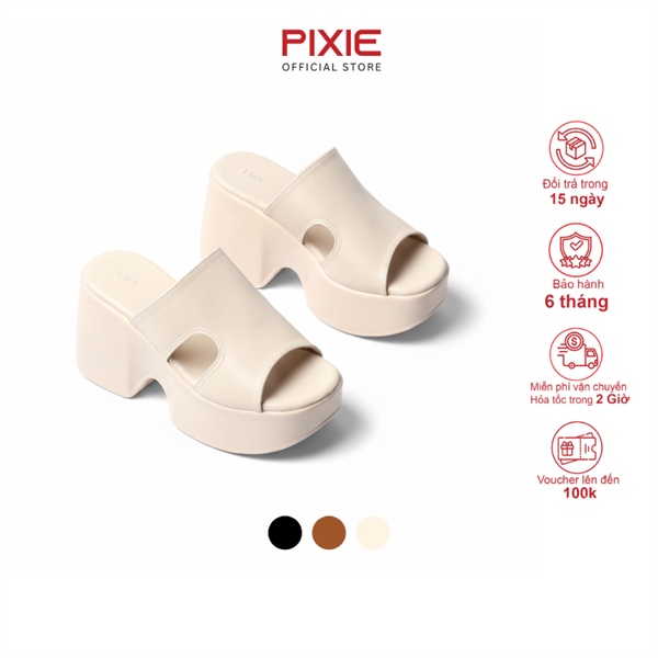 Dép Đế Xuồng 9cm Quai Chữ H H437