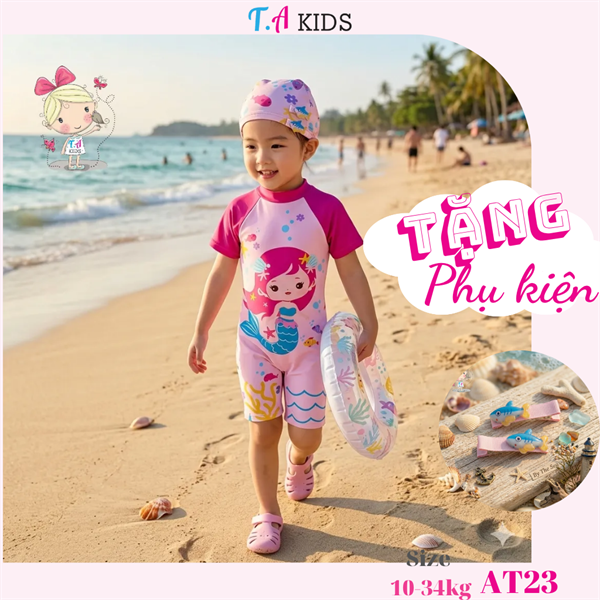 AT23 (10-34Kg) Đồ bơi Ariel hồng