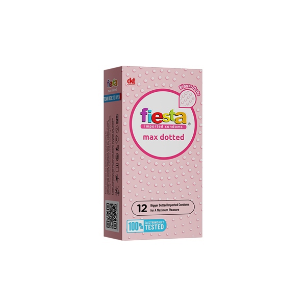 BCS Fiesta Max Dotted gai hồng (Hộp 12 cái) - Chân Tâm