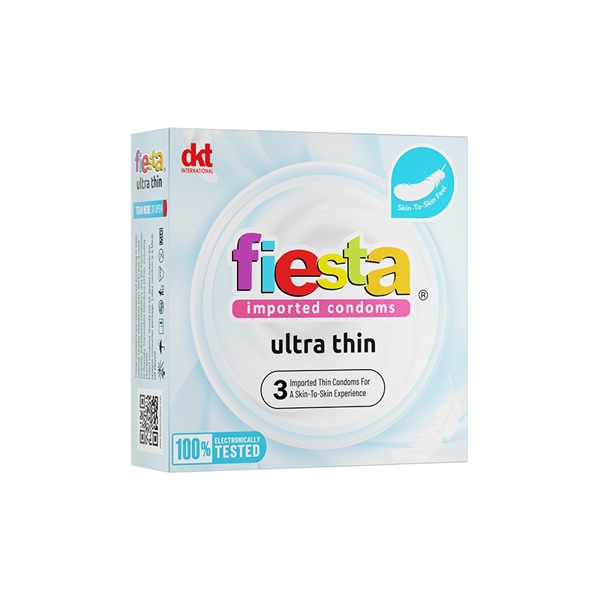 BCS Fiesta Ultra Thin Siêu mỏng xanh (Hộp 3 cái) - Chân Tâm (Hộp)