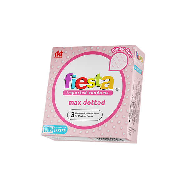 BCS Fiesta Max Dotted gai hồng (Hộp 3 cái) - Chân Tâm (Hộp)