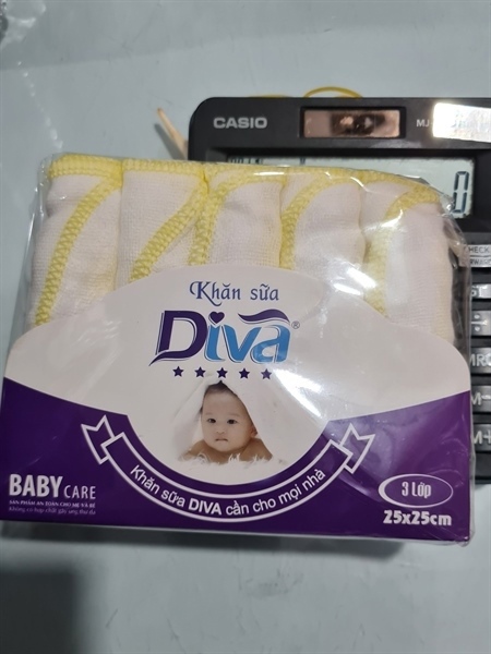 Diva - Khăn sữa 3 lớp 10 cái (25x25cm)