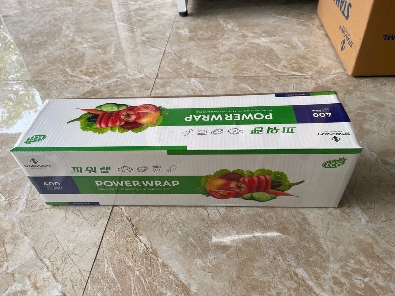Màng bọc thực phẩm tự huỷ power wrap PVC 450X250M