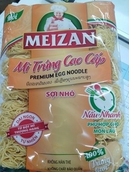 Meizan - Mì trứng cao cấp sợi nhỏ 500g