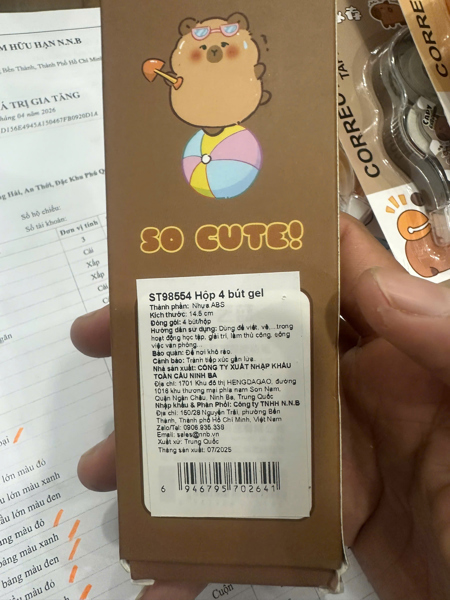 NNB - Hộp 4 bút gel (ST98554)