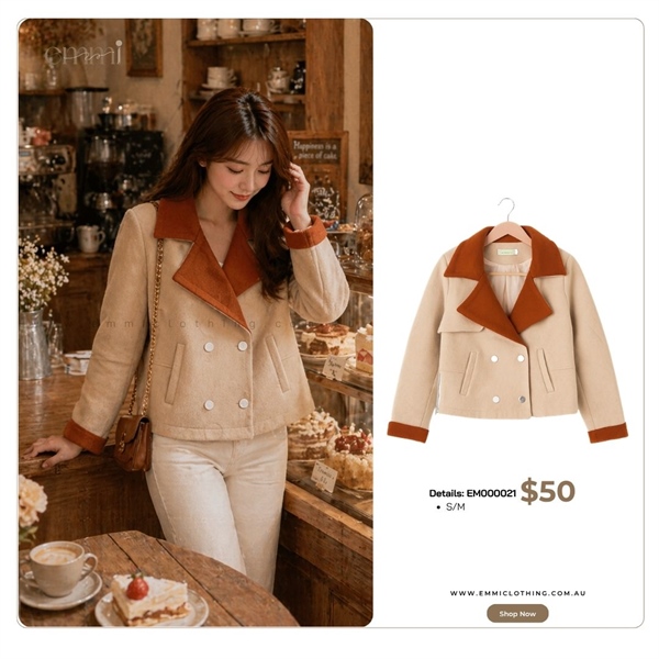 Coffee Faux Shearling Jacket