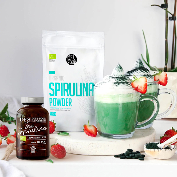 Bột tảo xoắn Spirulina hữu cơ 200g Diet Food