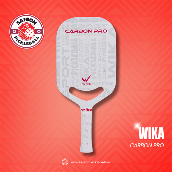 Vợt Pickleball Wika Carbon Pro - Màu Trắng